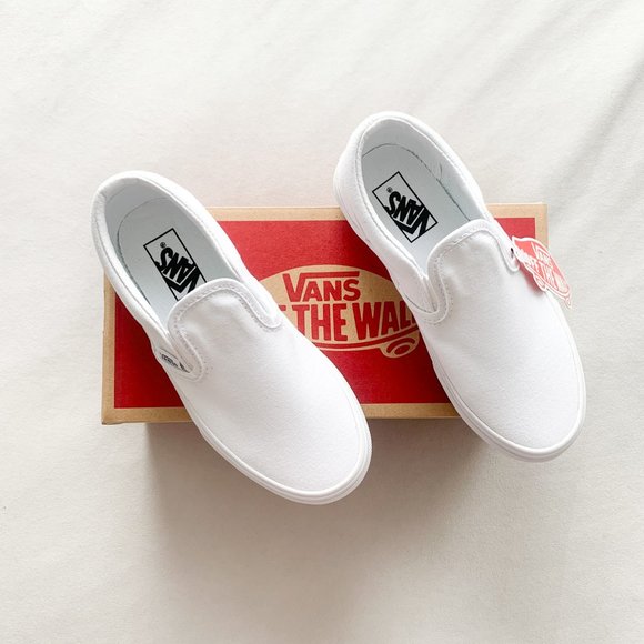 Vans Other - SOLD. Vans White Classic Slip On Shoes